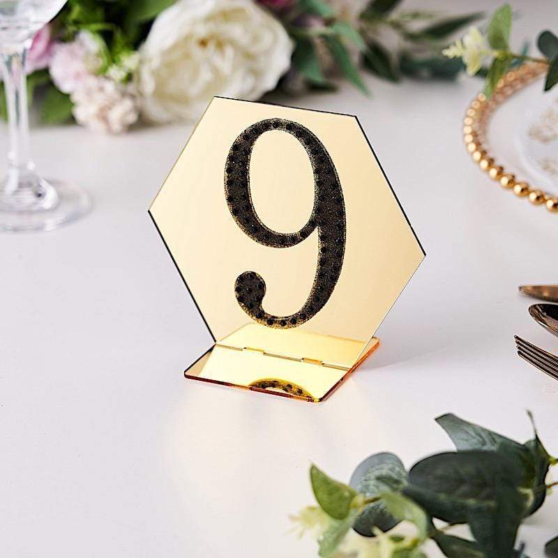 4 in Number Black Self-Adhesive Rhinestones Gems Sticker
