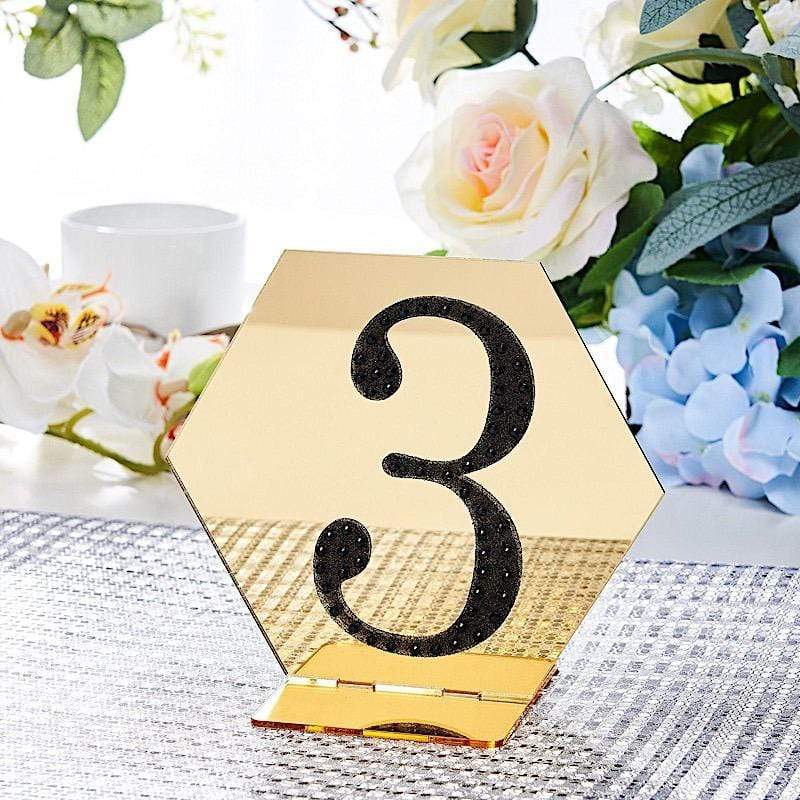 4 in Number Black Self-Adhesive Rhinestones Gems Sticker