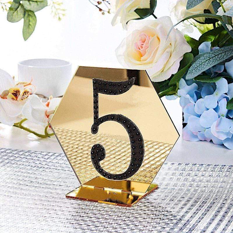 4 in Number Black Self-Adhesive Rhinestones Gems Sticker