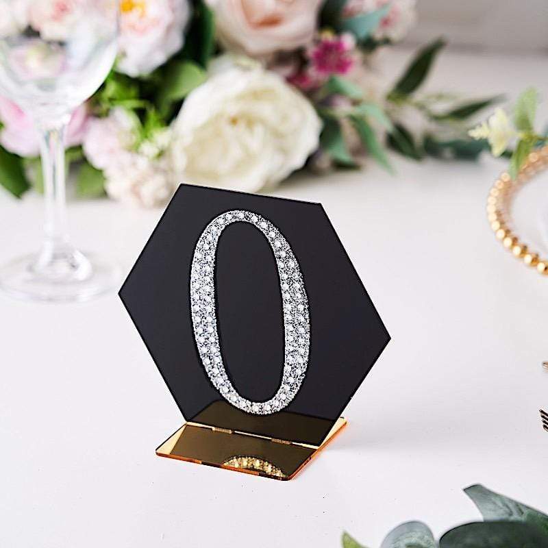 4 in Number Silver Self-Adhesive Rhinestones Gems Sticker
