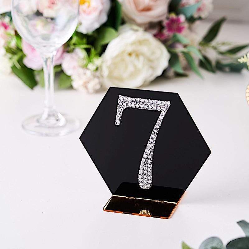 4 in Number Silver Self-Adhesive Rhinestones Gems Sticker