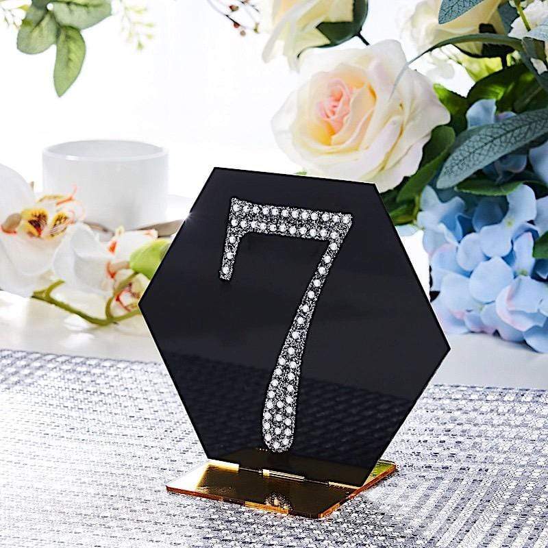 4 in Number Silver Self-Adhesive Rhinestones Gems Sticker