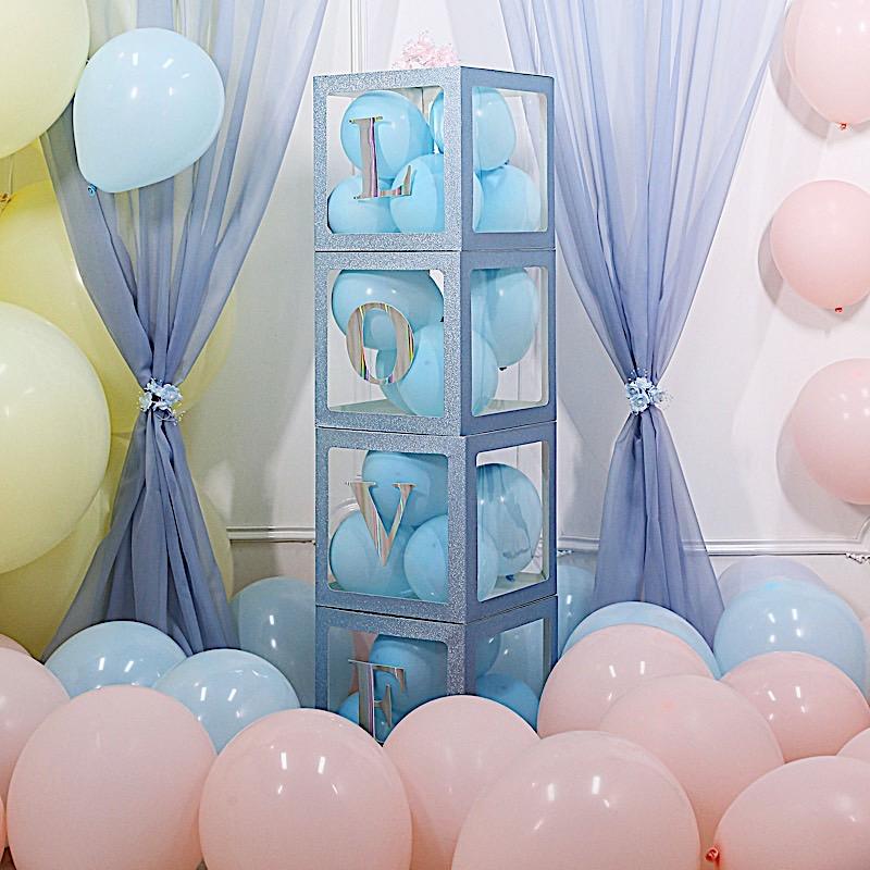 4 Iridescent 5 in Letter Stickers Backdrop Wall Decorations