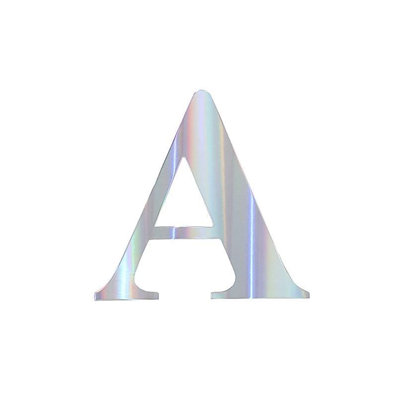 4 Iridescent 5 in Letter Stickers Backdrop Wall Decorations