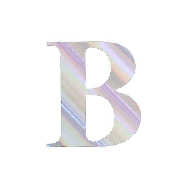 4 Iridescent 5 in Letter Stickers Backdrop Wall Decorations