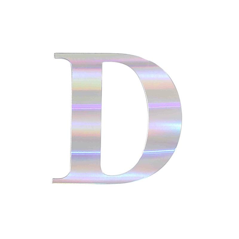 4 Iridescent 5 in Letter Stickers Backdrop Wall Decorations