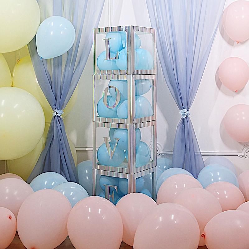 4 Iridescent 5 in Letter Stickers Backdrop Wall Decorations