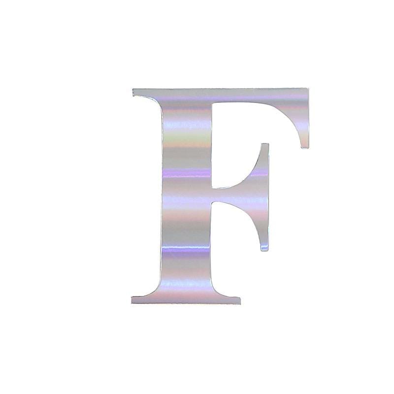 4 Iridescent 5 in Letter Stickers Backdrop Wall Decorations