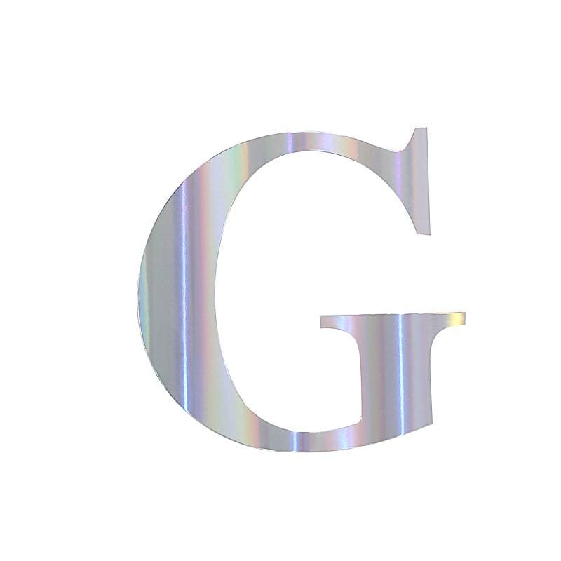 4 Iridescent 5 in Letter Stickers Backdrop Wall Decorations