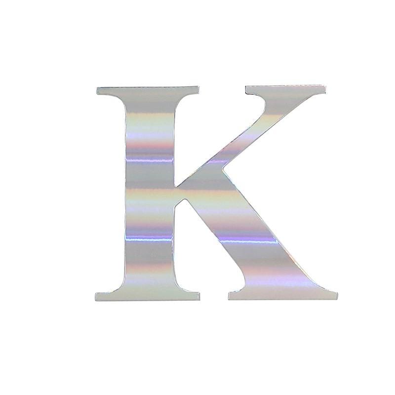 4 Iridescent 5 in Letter Stickers Backdrop Wall Decorations