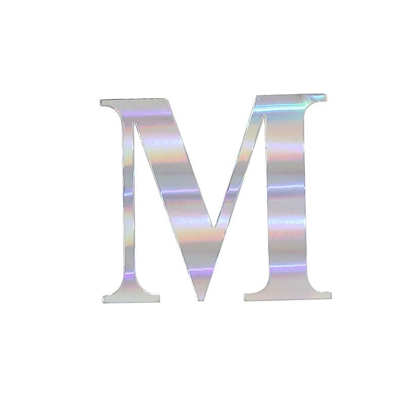 4 Iridescent 5 in Letter Stickers Backdrop Wall Decorations