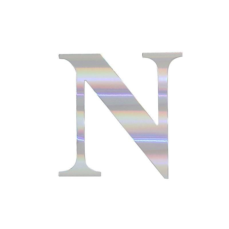 4 Iridescent 5 in Letter Stickers Backdrop Wall Decorations