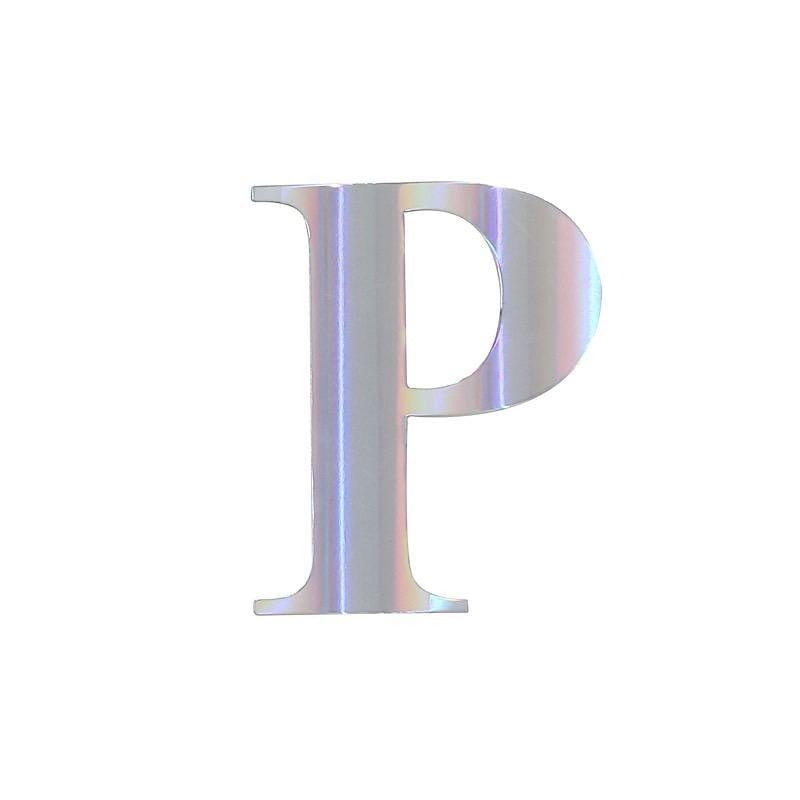 4 Iridescent 5 in Letter Stickers Backdrop Wall Decorations