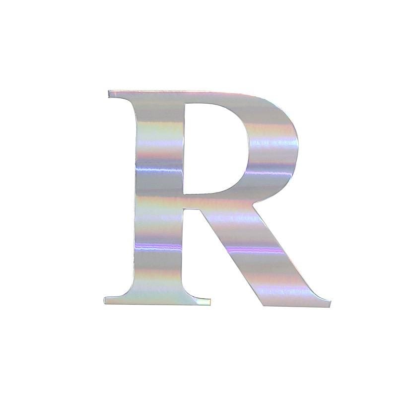 4 Iridescent 5 in Letter Stickers Backdrop Wall Decorations