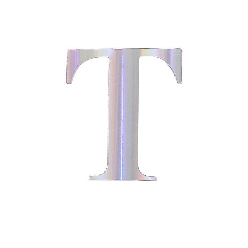 4 Iridescent 5 in Letter Stickers Backdrop Wall Decorations