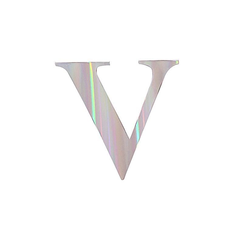 4 Iridescent 5 in Letter Stickers Backdrop Wall Decorations