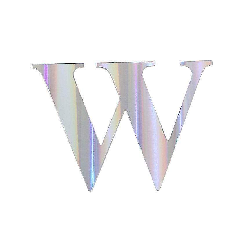 4 Iridescent 5 in Letter Stickers Backdrop Wall Decorations