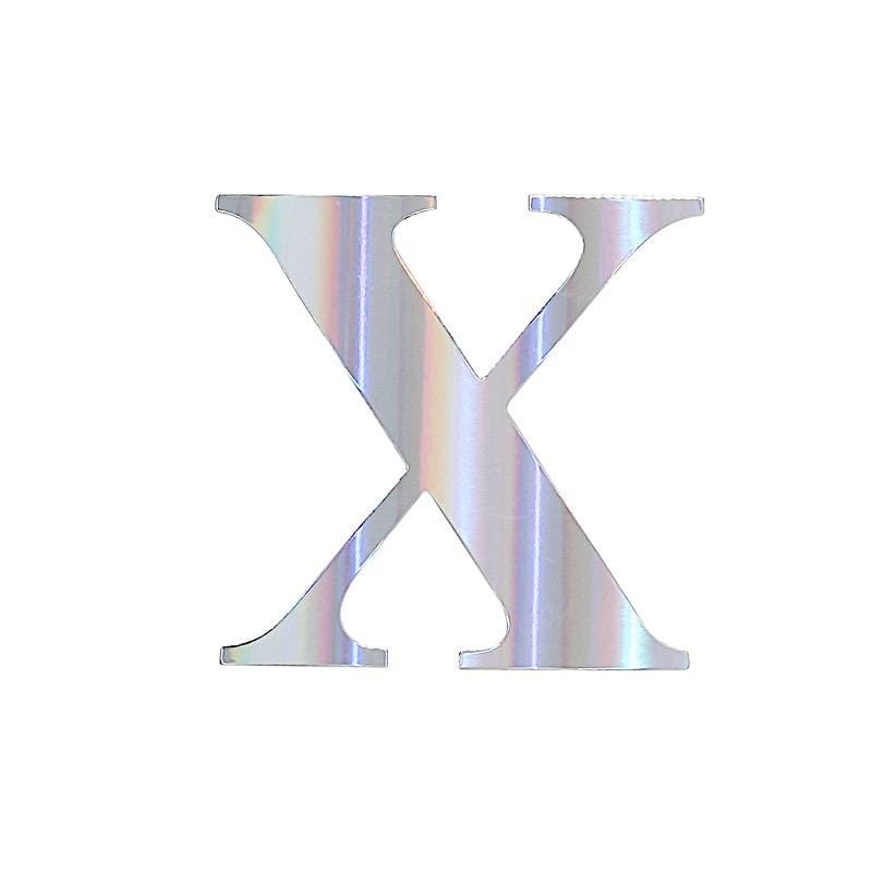 4 Iridescent 5 in Letter Stickers Backdrop Wall Decorations