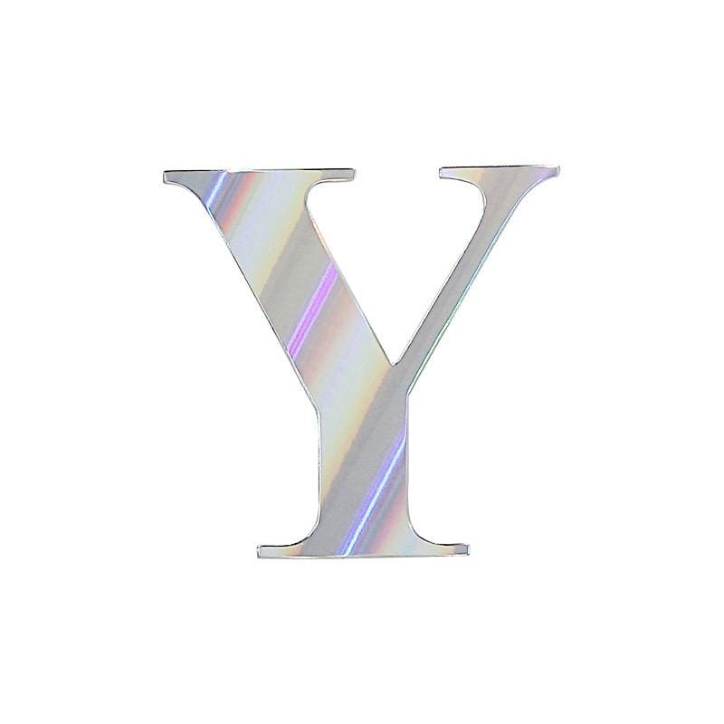 4 Iridescent 5 in Letter Stickers Backdrop Wall Decorations