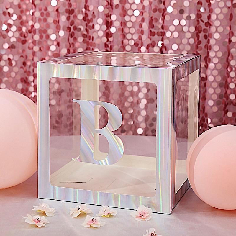 4 Iridescent 5 in Letter Stickers Backdrop Wall Decorations