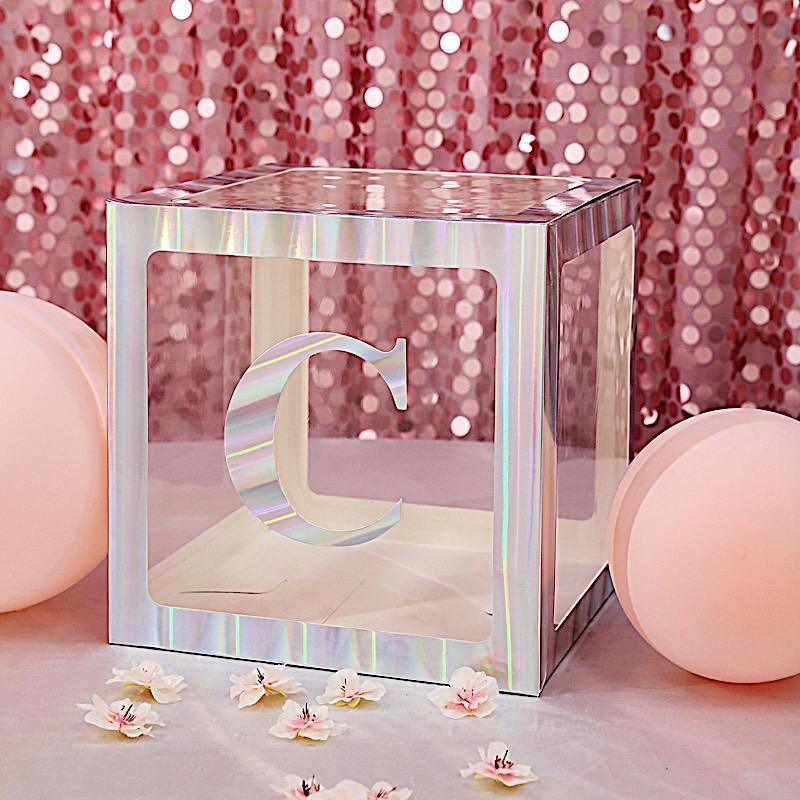 4 Iridescent 5 in Letter Stickers Backdrop Wall Decorations