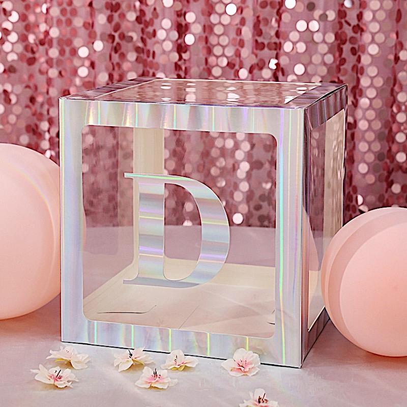 4 Iridescent 5 in Letter Stickers Backdrop Wall Decorations