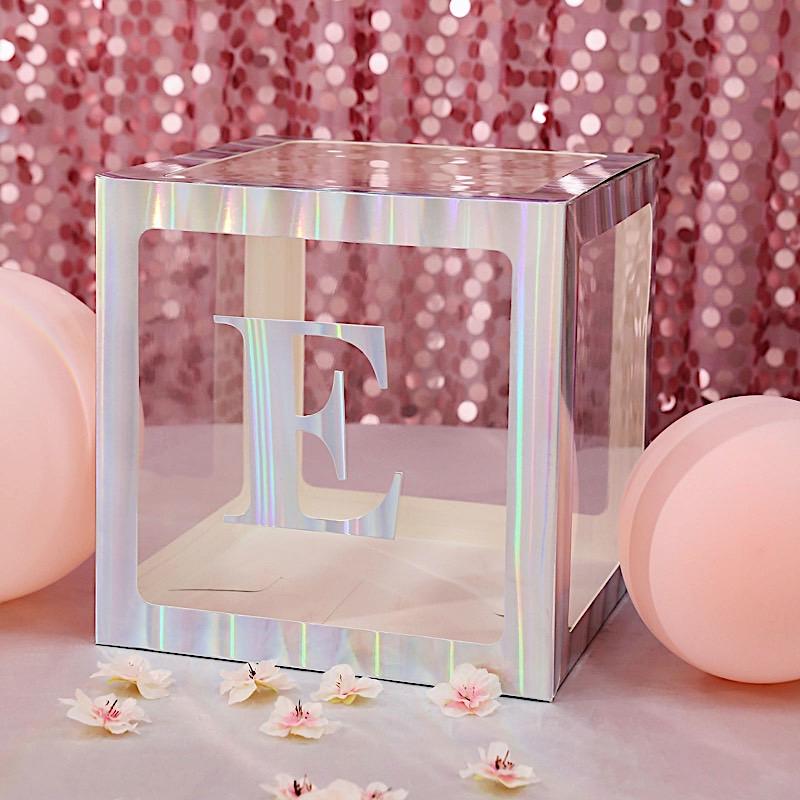 4 Iridescent 5 in Letter Stickers Backdrop Wall Decorations