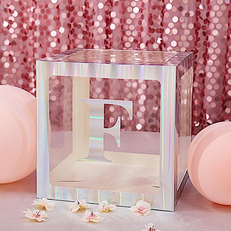 4 Iridescent 5 in Letter Stickers Backdrop Wall Decorations