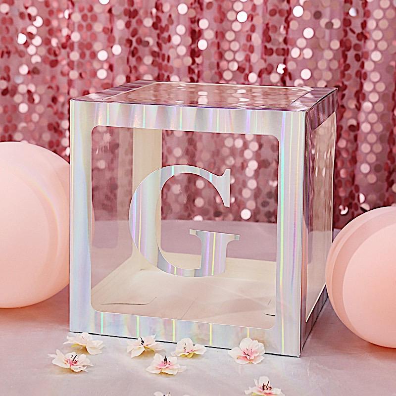 4 Iridescent 5 in Letter Stickers Backdrop Wall Decorations