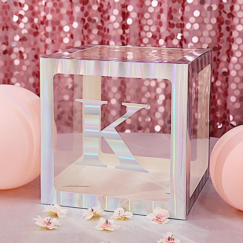 4 Iridescent 5 in Letter Stickers Backdrop Wall Decorations