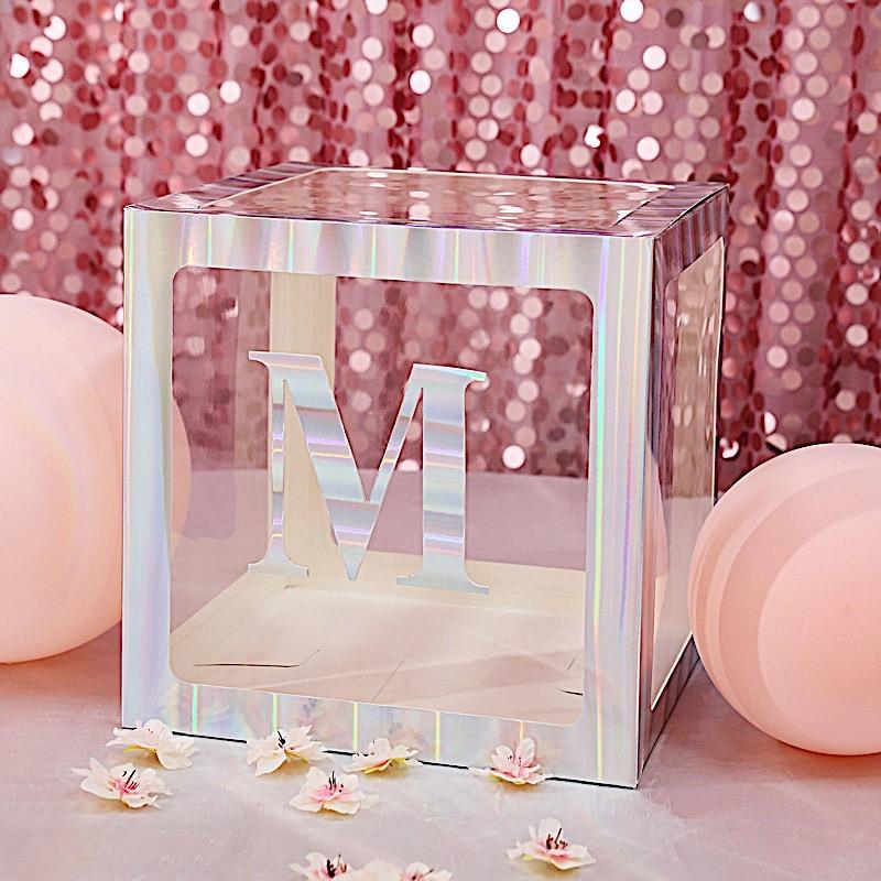 4 Iridescent 5 in Letter Stickers Backdrop Wall Decorations
