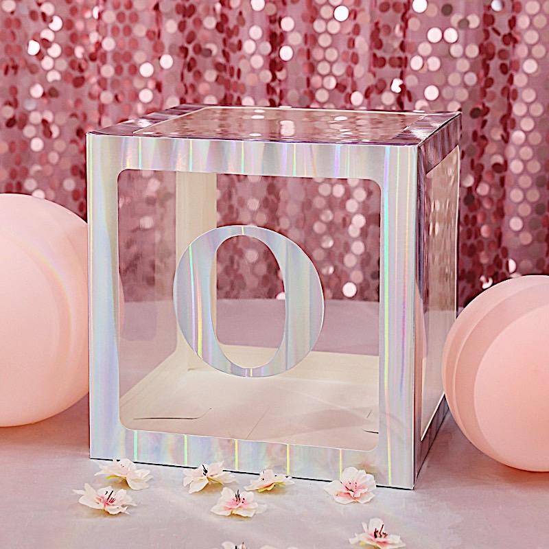 4 Iridescent 5 in Letter Stickers Backdrop Wall Decorations