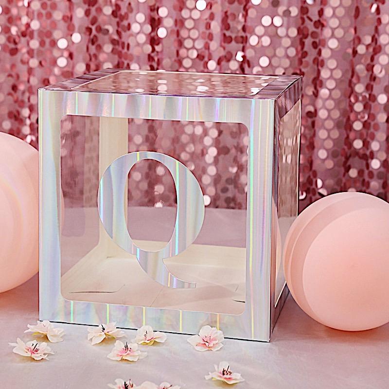 4 Iridescent 5 in Letter Stickers Backdrop Wall Decorations