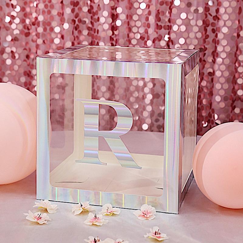 4 Iridescent 5 in Letter Stickers Backdrop Wall Decorations