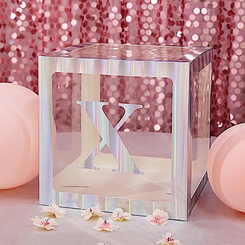4 Iridescent 5 in Letter Stickers Backdrop Wall Decorations