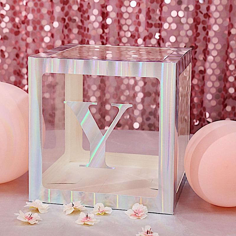 4 Iridescent 5 in Letter Stickers Backdrop Wall Decorations