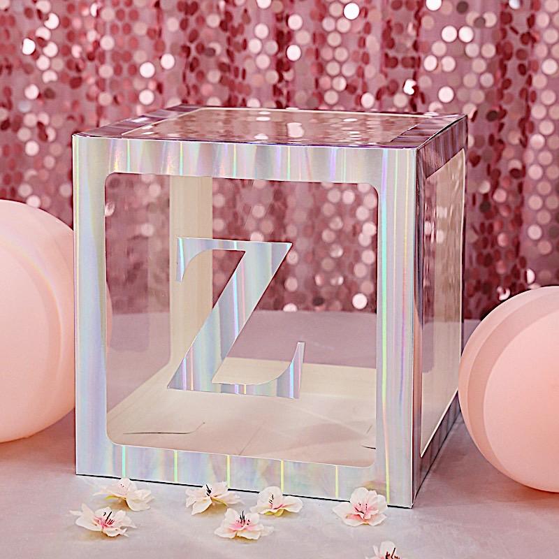 4 Iridescent 5 in Letter Stickers Backdrop Wall Decorations