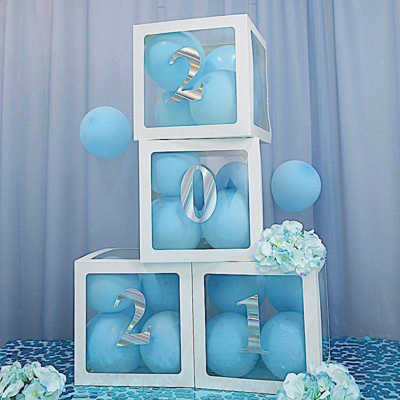 4 Iridescent 5 in Number Stickers Backdrop Wall Decorations