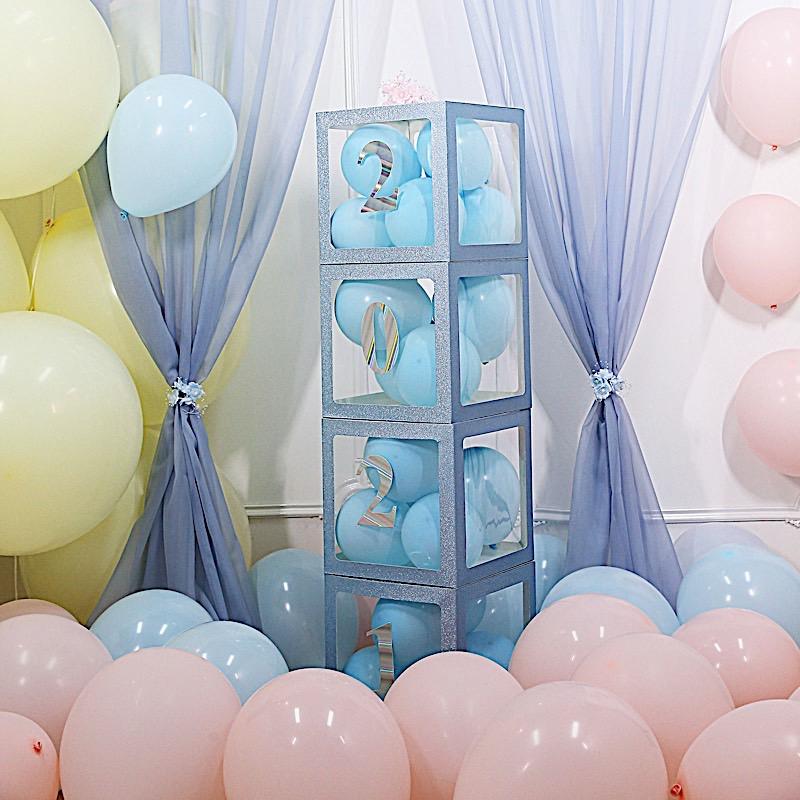 4 Iridescent 5 in Number Stickers Backdrop Wall Decorations
