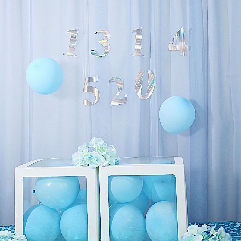 4 Iridescent 5 in Number Stickers Backdrop Wall Decorations