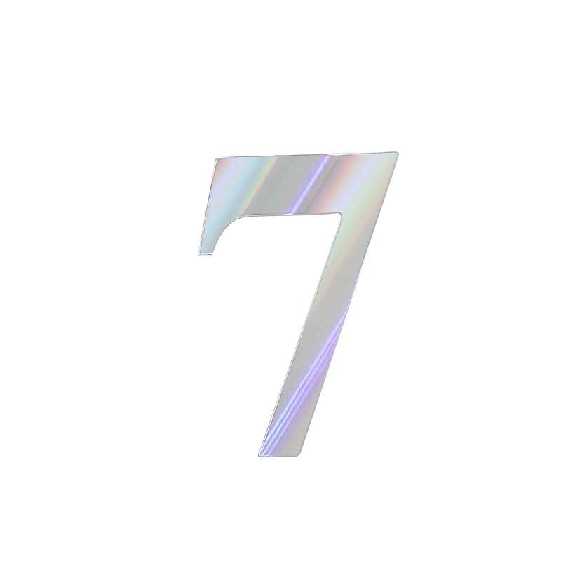 4 Iridescent 5 in Number Stickers Backdrop Wall Decorations
