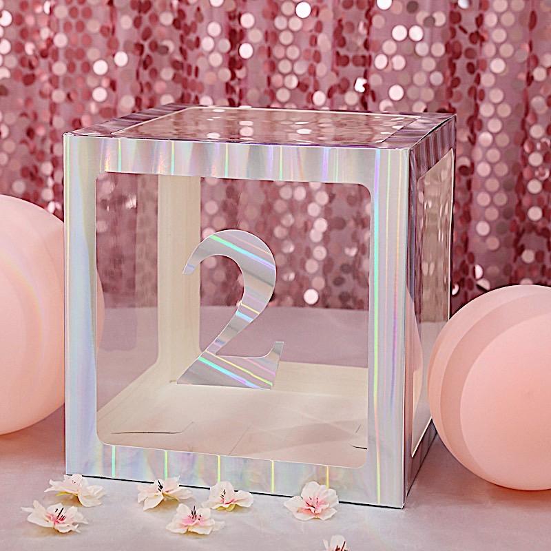 4 Iridescent 5 in Number Stickers Backdrop Wall Decorations