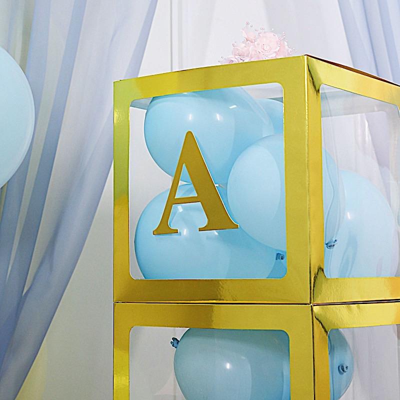 4 Metallic Gold 5 in Letter Stickers Backdrop Wall Decorations