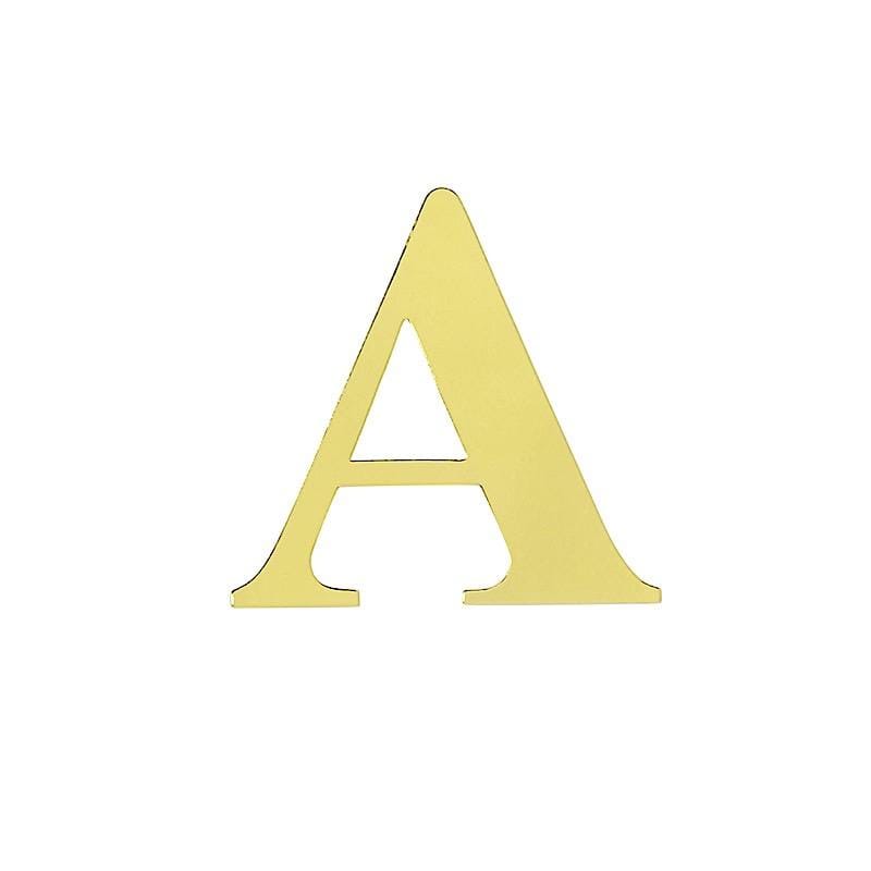 4 Metallic Gold 5 in Letter Stickers Backdrop Wall Decorations