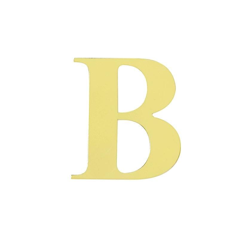 4 Metallic Gold 5 in Letter Stickers Backdrop Wall Decorations