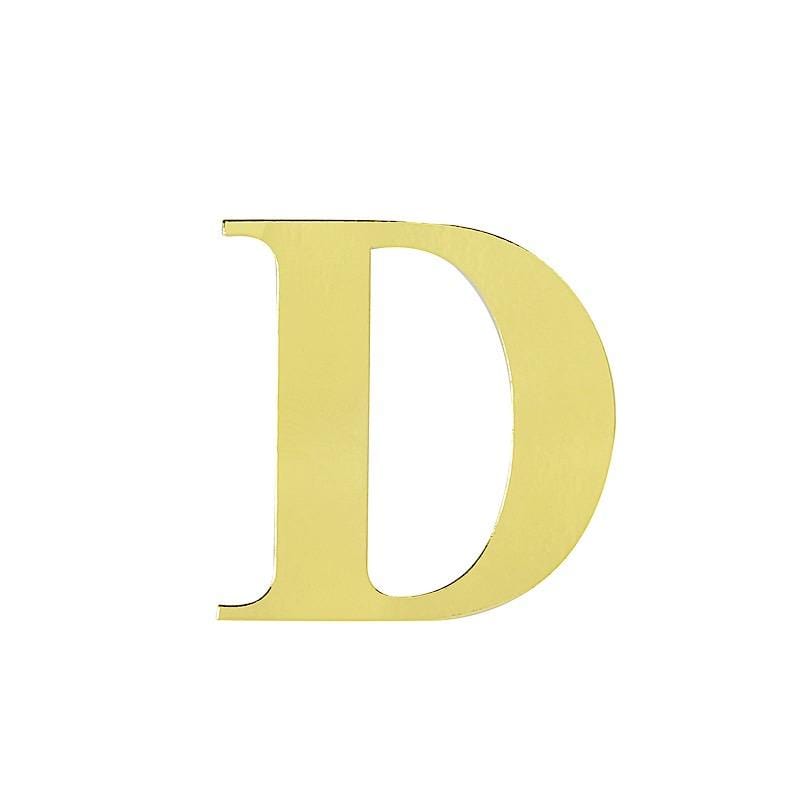 4 Metallic Gold 5 in Letter Stickers Backdrop Wall Decorations
