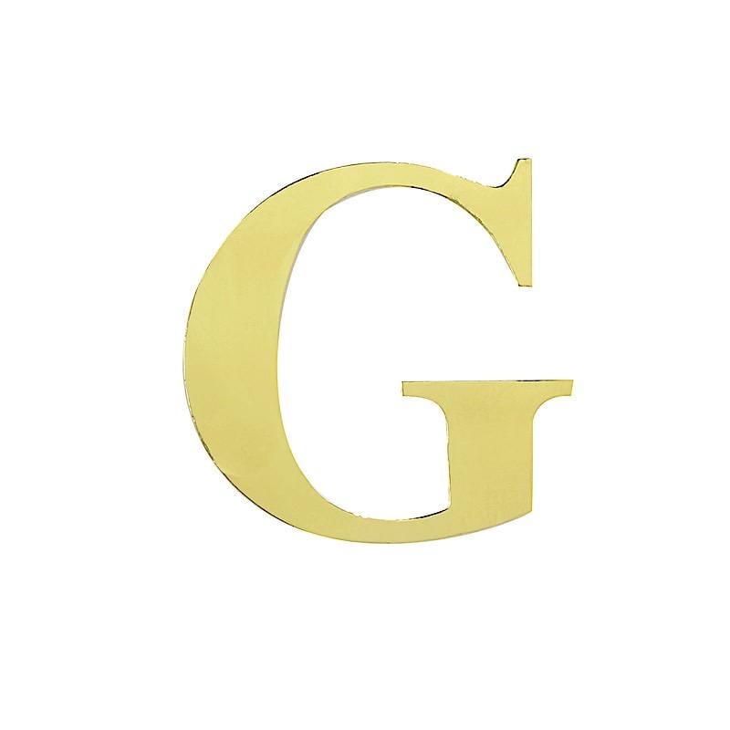 4 Metallic Gold 5 in Letter Stickers Backdrop Wall Decorations