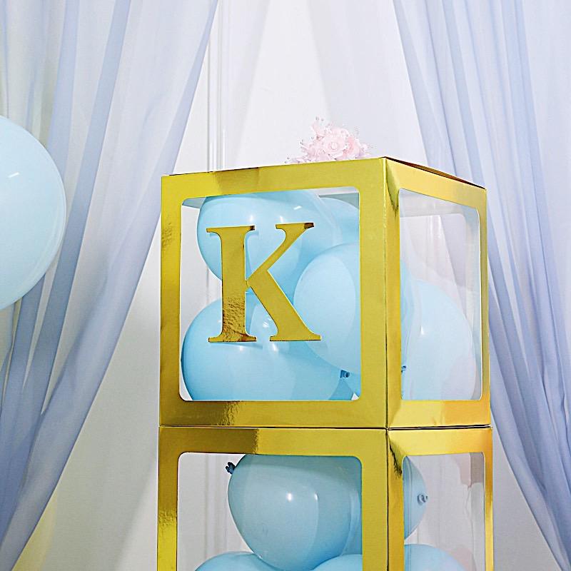 4 Metallic Gold 5 in Letter Stickers Backdrop Wall Decorations
