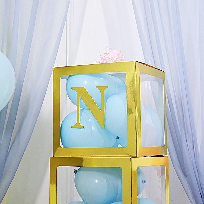 4 Metallic Gold 5 in Letter Stickers Backdrop Wall Decorations
