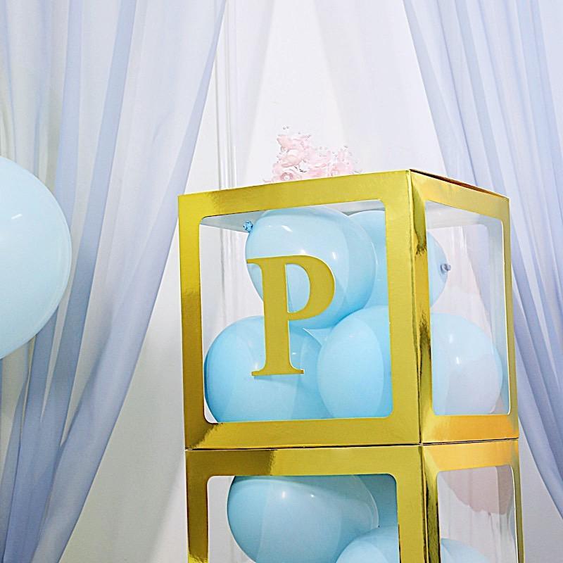 4 Metallic Gold 5 in Letter Stickers Backdrop Wall Decorations